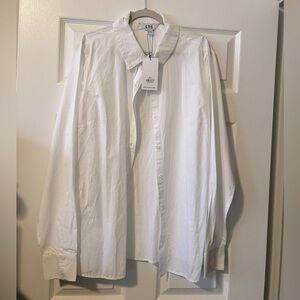 NWT Long Tall Sally Size 16 White Button Down Shirt